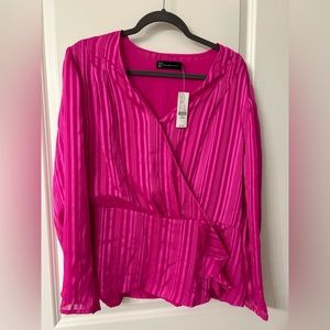 Fuschia/Pink Peplum Blouse